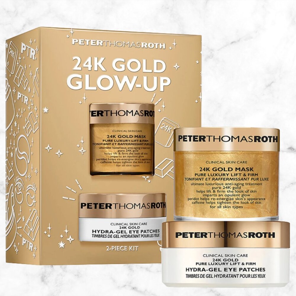 NIB | PETER THOMAS ROTH 24K Gold Glow-Up Skincare Kit | Luxury Skincare